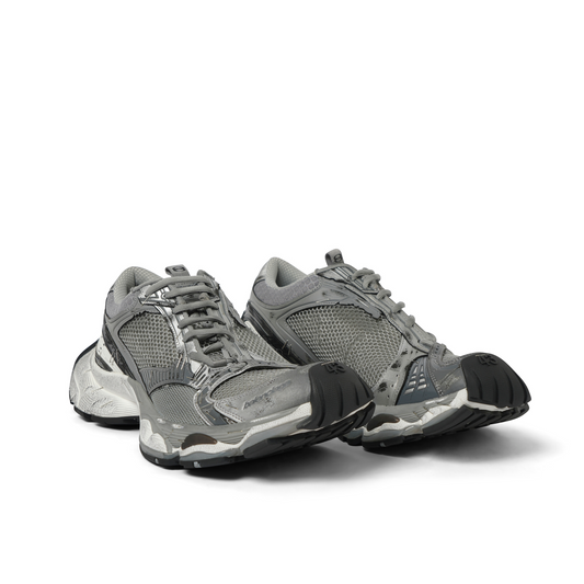 Stapler Sneaker in Grey/Silver/Black/White