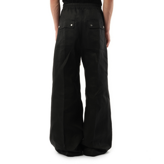 Linen Wide Bela Pants in Black