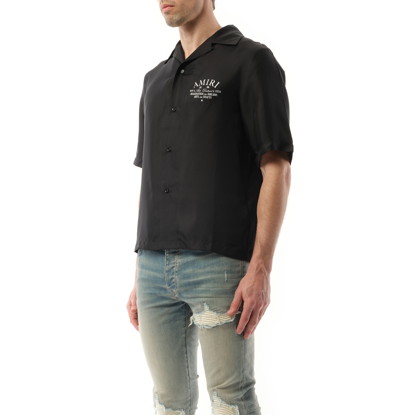 Arts District Bowling Shirt in Black