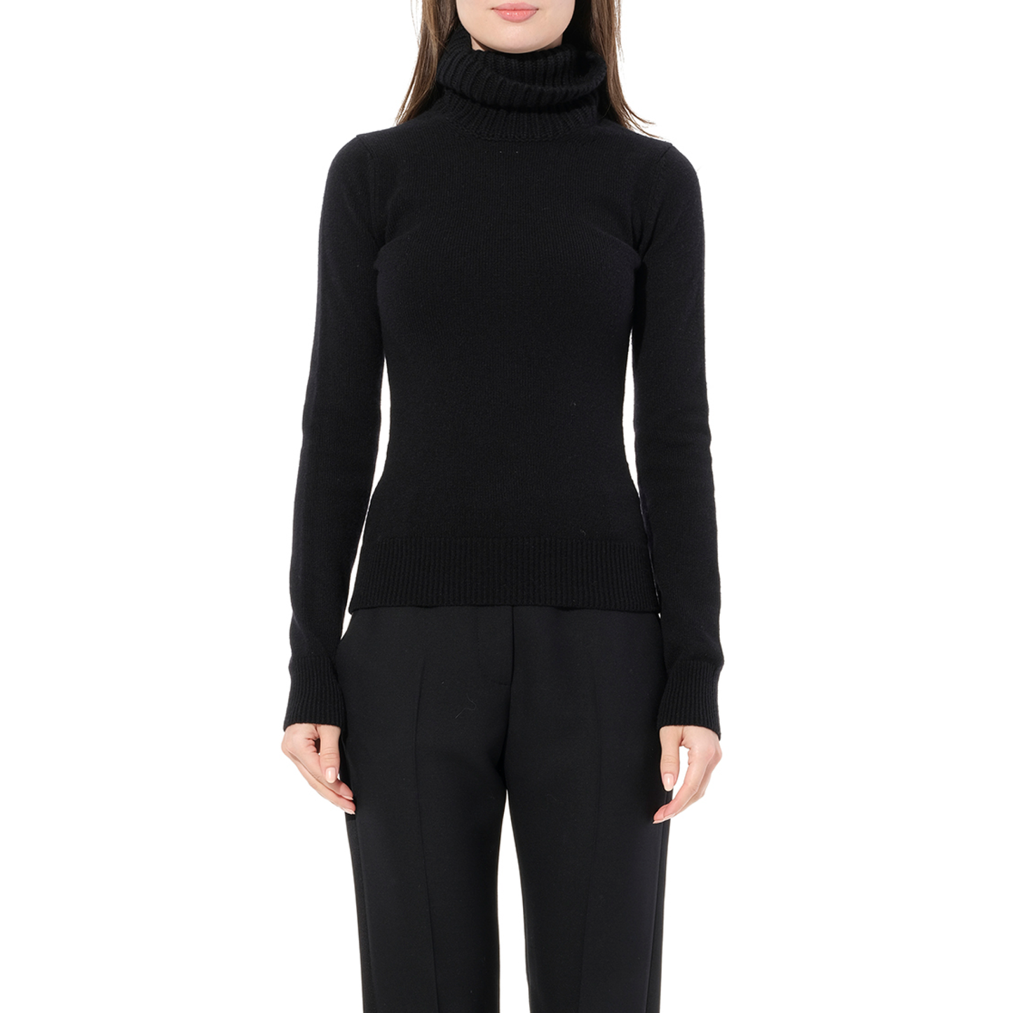 Cashmere High Neck Knitwear in Black