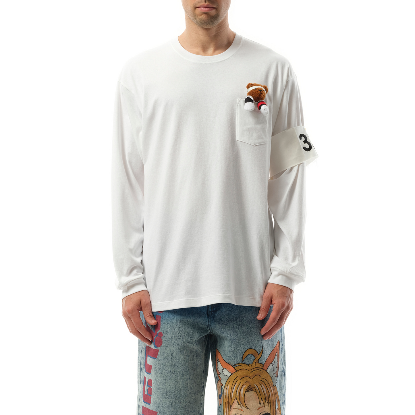 Support Group Long Sleeve T-Shirt in White