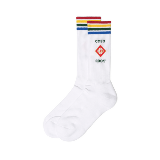 Casa Sport Rainbow Socks in White