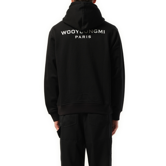 Logo Patch Hoodie in Black