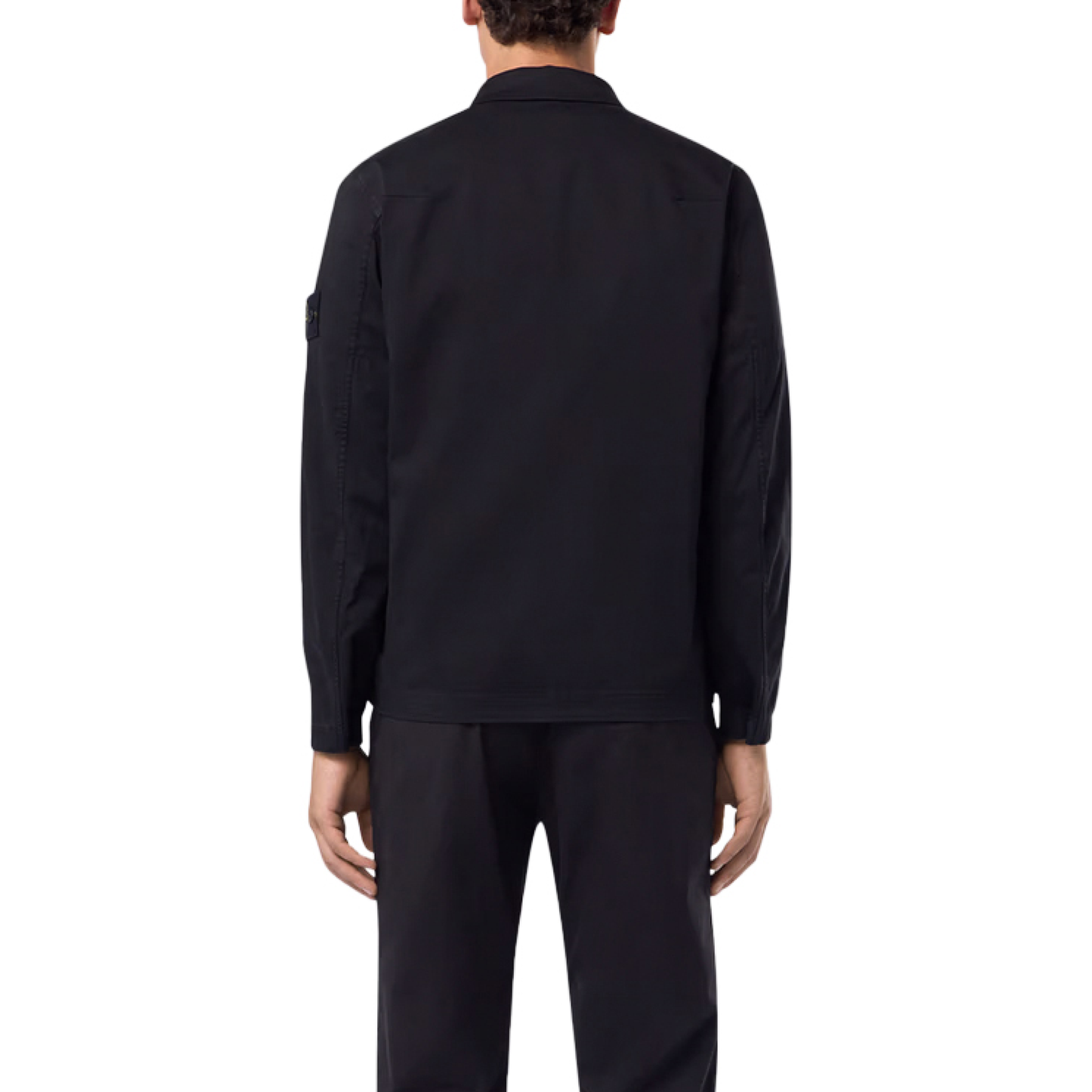 Organic Stretch Cotton Shirt in Black