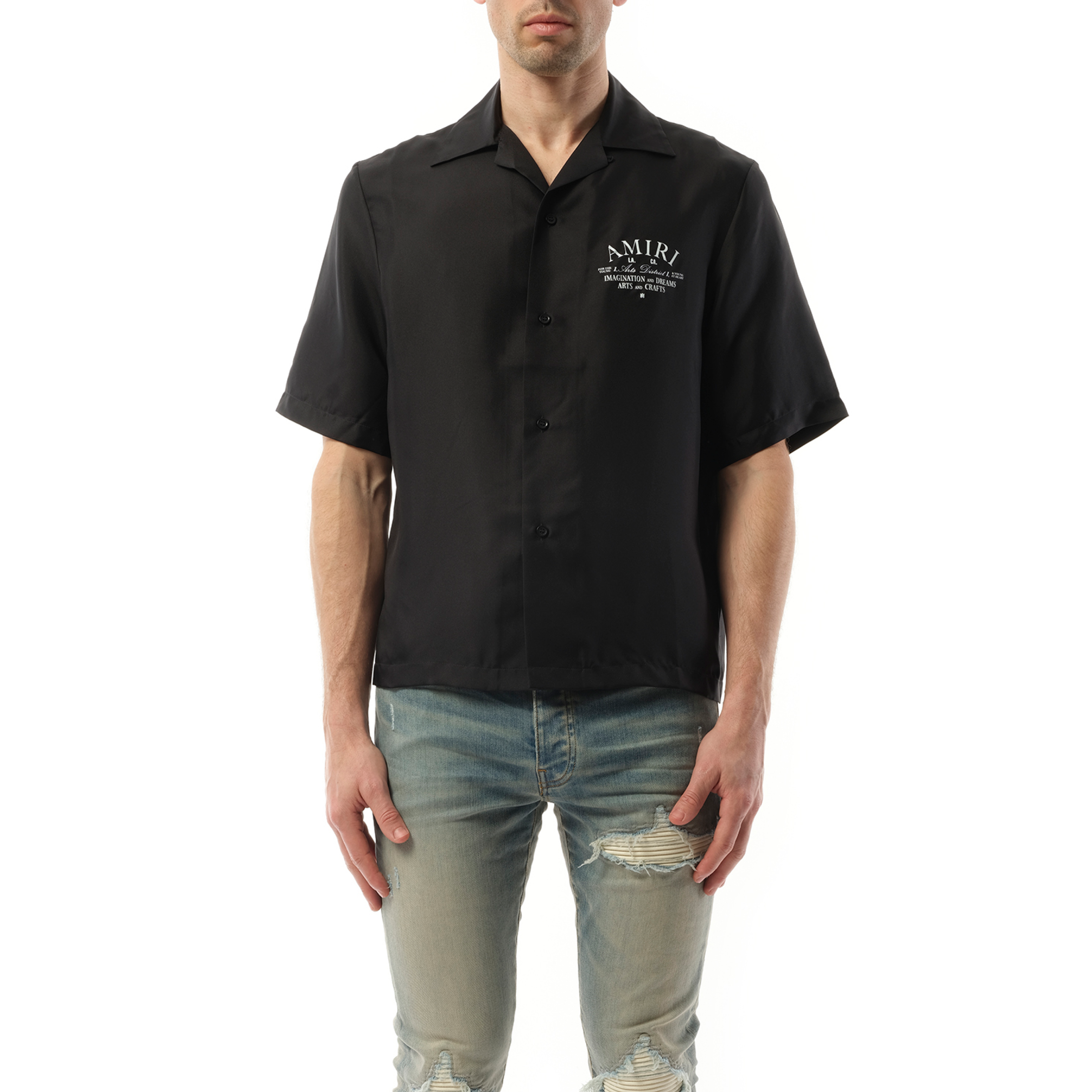 Arts District Bowling Shirt in Black