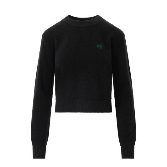 Merino Wool Anagram Sweater in Black