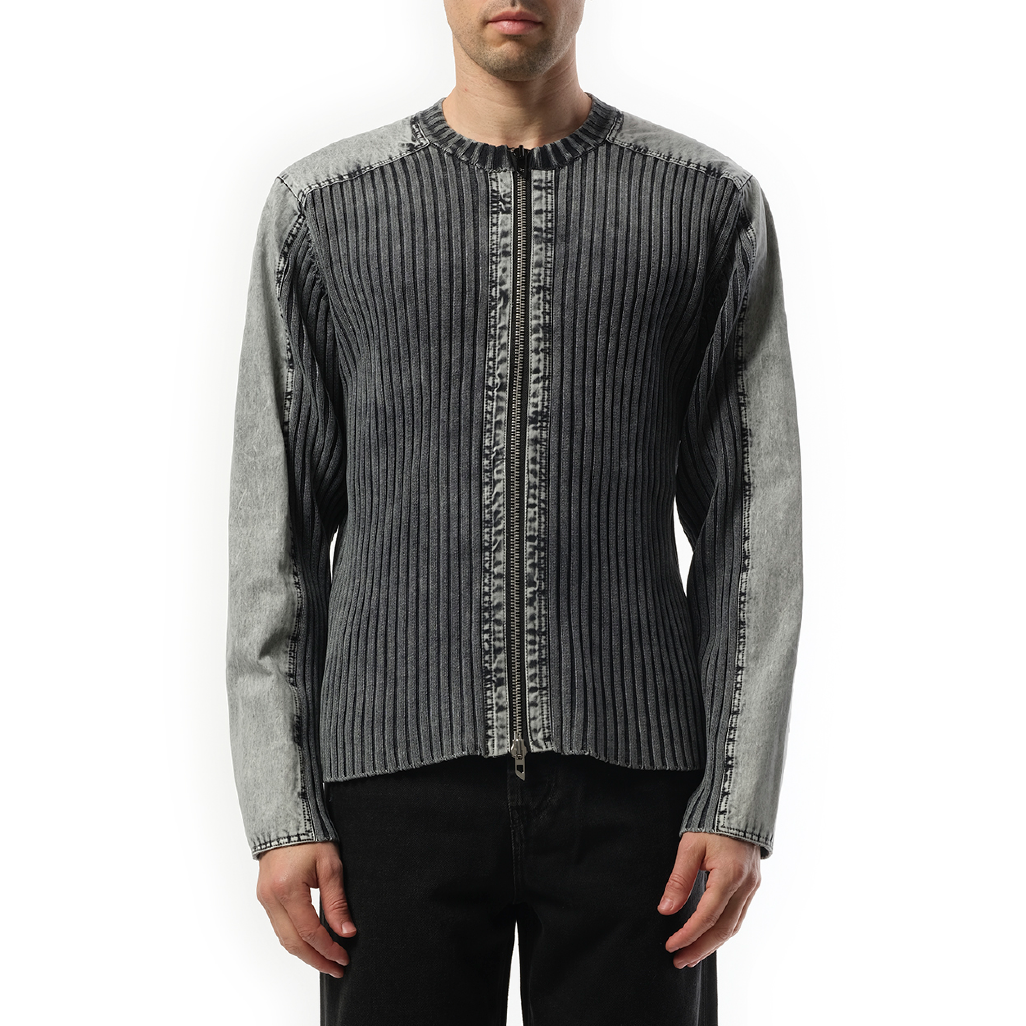 K-Matty Zip Sweater in Charcoal