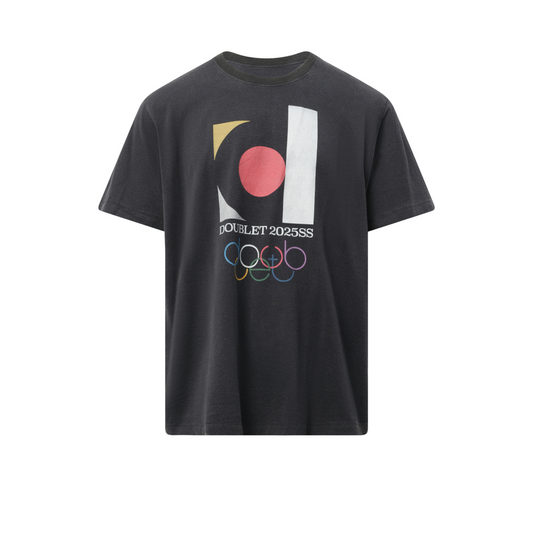 Doublet 2025SS Logo T-Shirt in Black