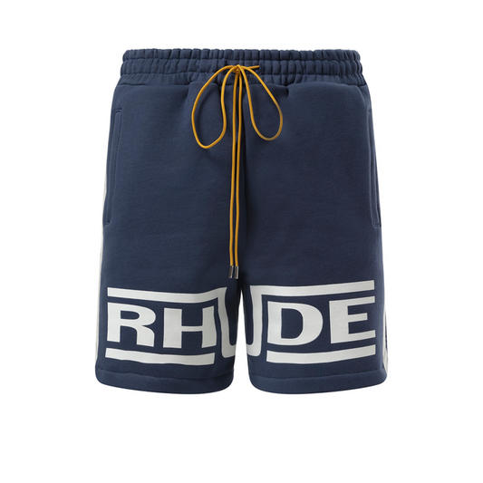 Rhude Champions Shorts in Navy/Vintage White