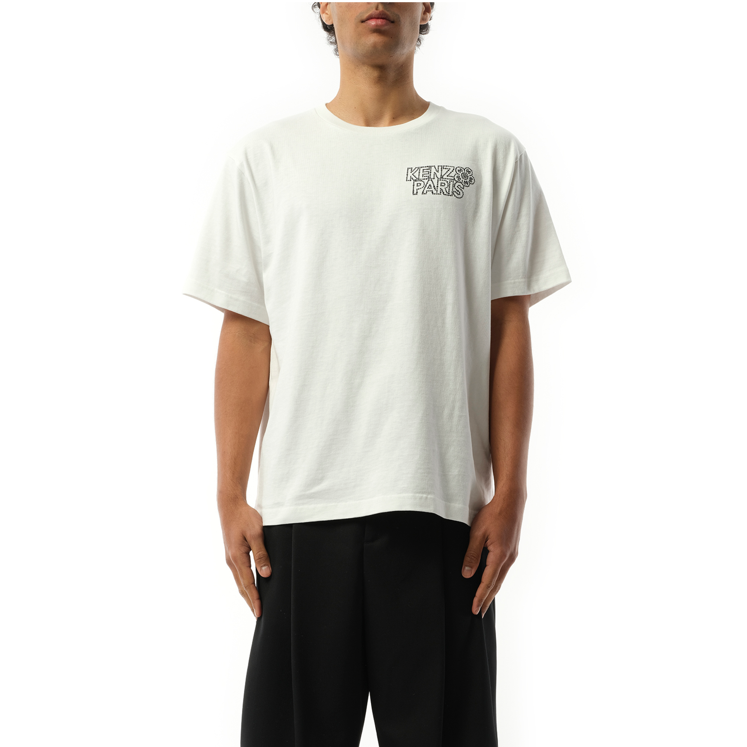 Constellation Embroidered Oversize T-Shirt in Off White