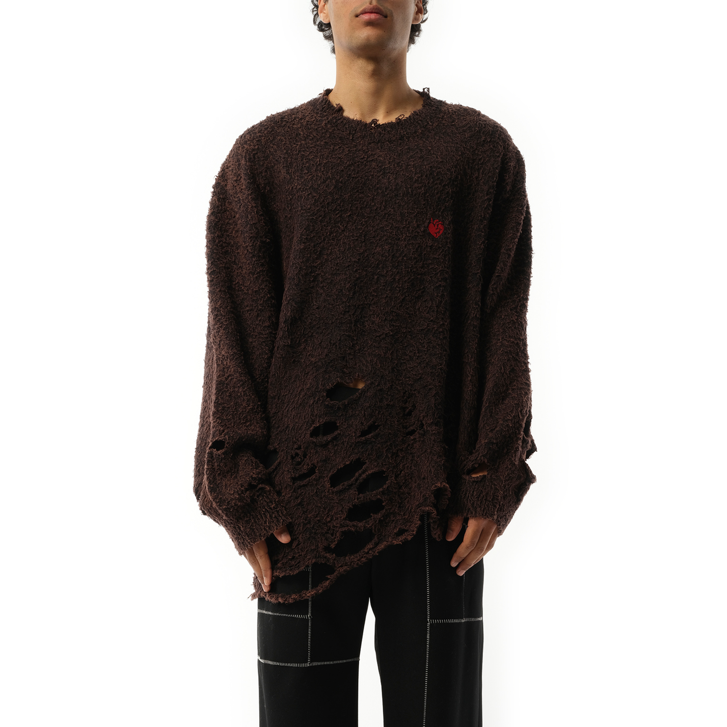 Zombie Silhouette Knit Sweater in Black