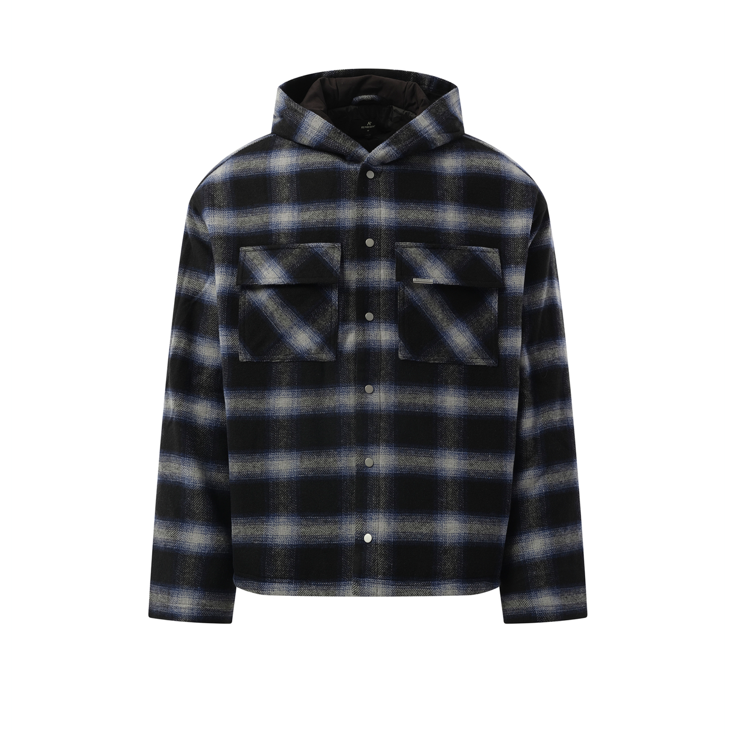 Hooded Overshirt in Midnight Navy