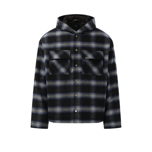 Hooded Overshirt in Midnight Navy