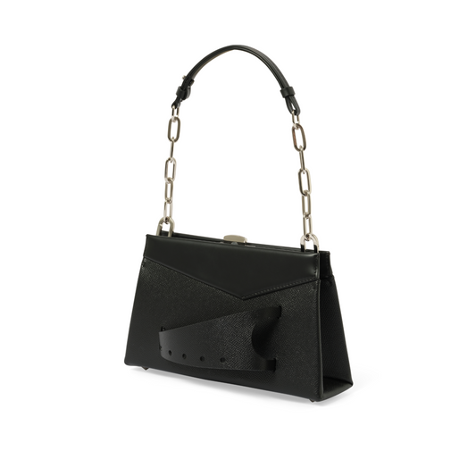 Snatched Small Shoulder Clutch Bag in Black