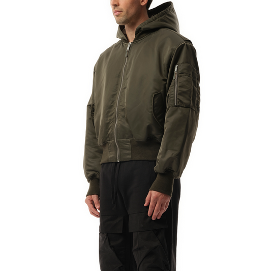 Hooded Broad Bomber in Jade