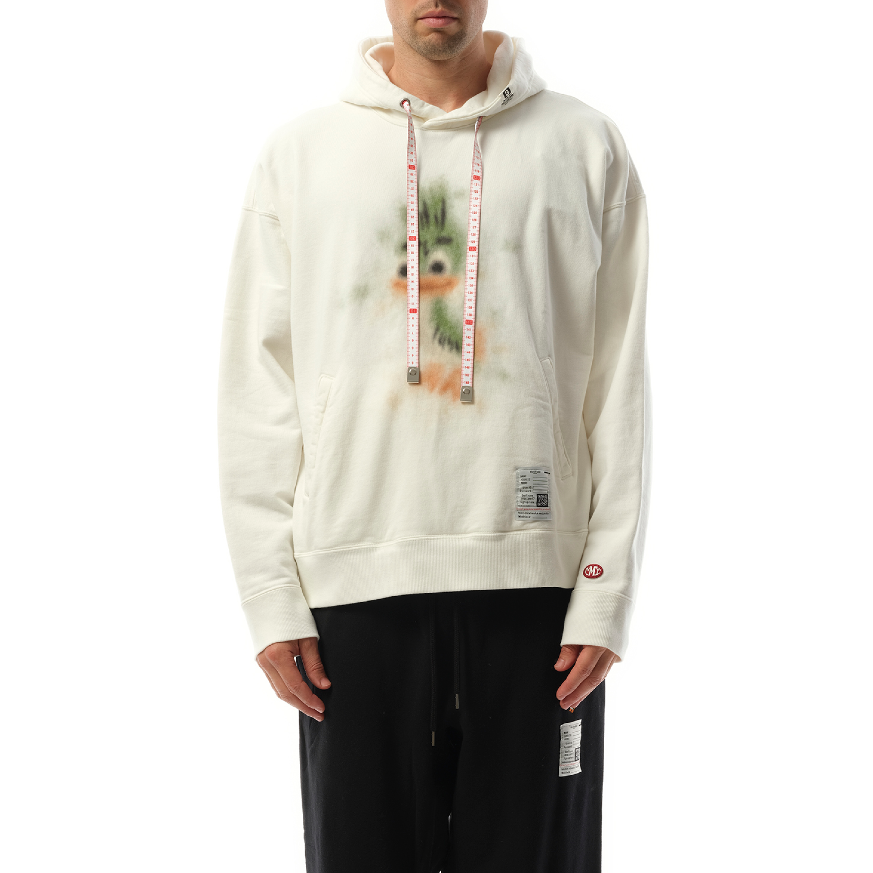 Leon Printed Hoodie in White