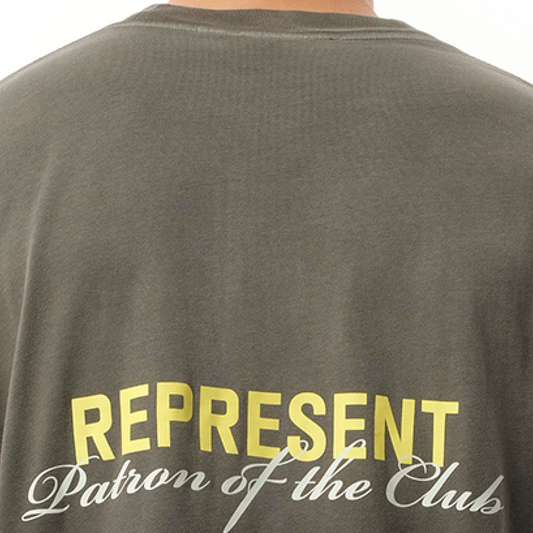 Patron of The Club T-Shirt in Washed Olive