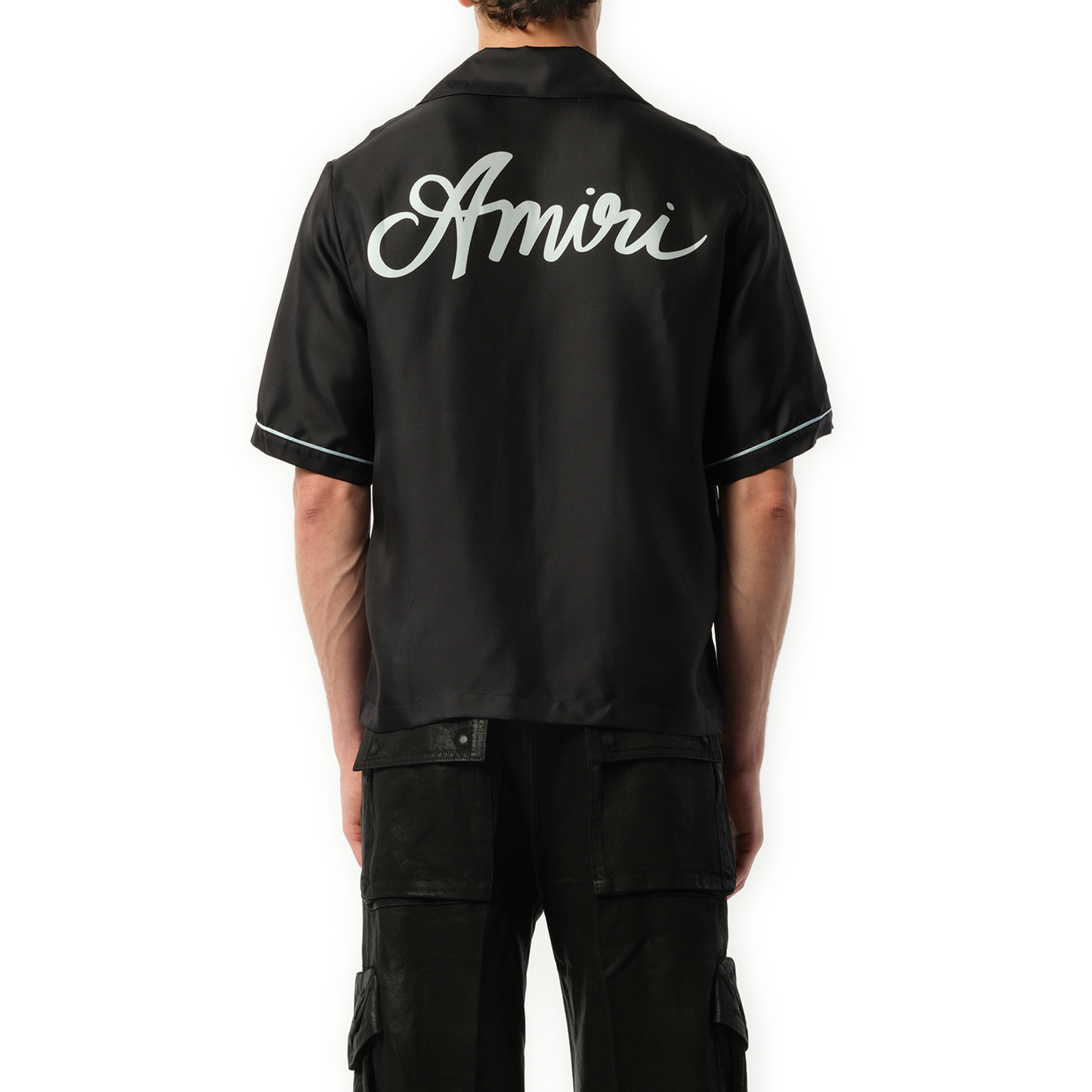 MA Swirl Bowling Shirt in Black