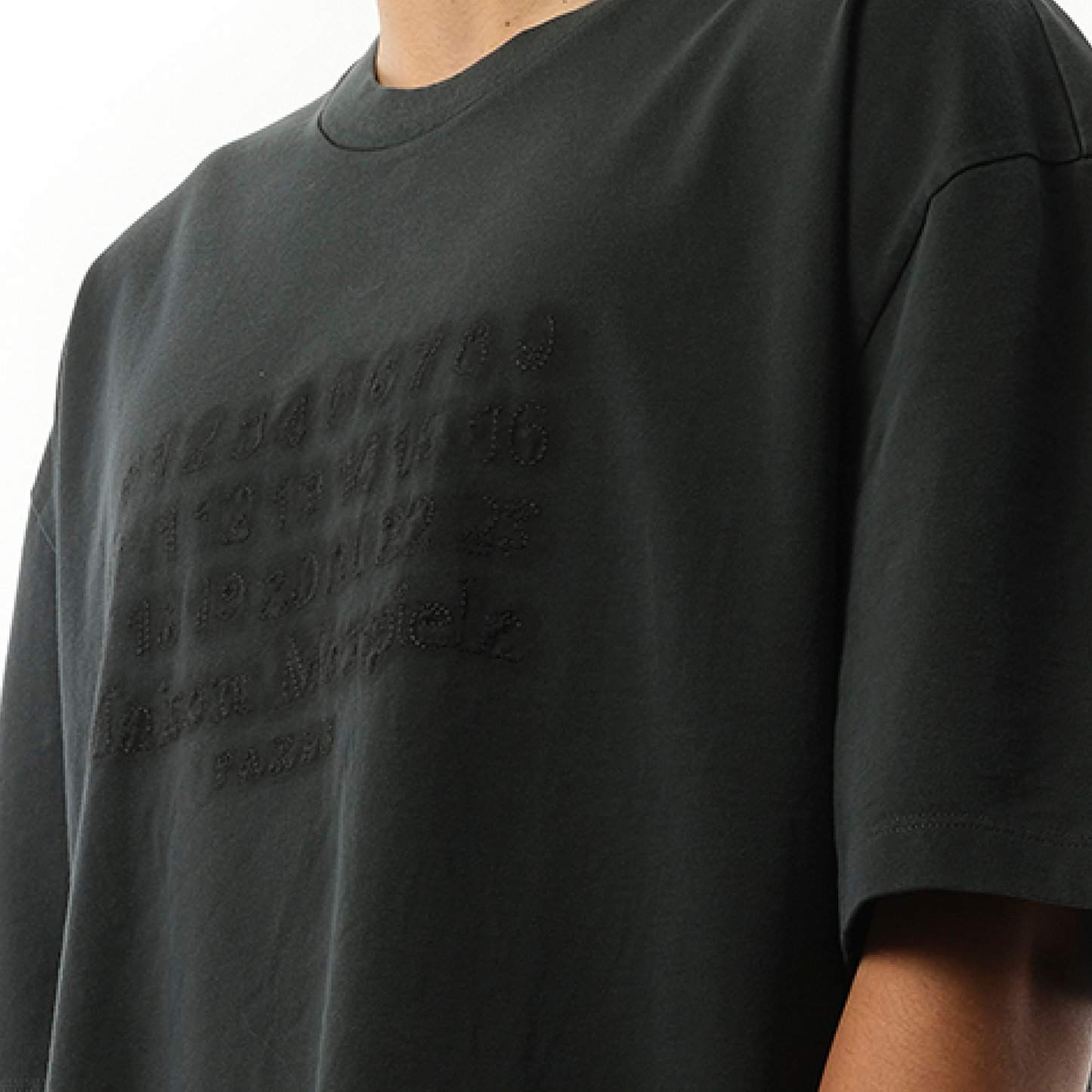 Memory of Logo Heavy T-Shirt in Washed Black