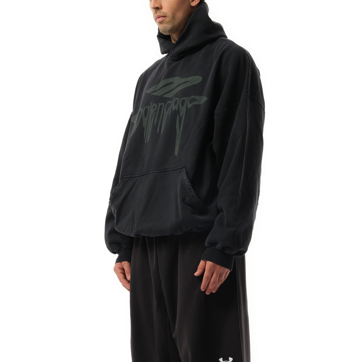 Liquified 3B Large Fit Hoodie in Washed Black