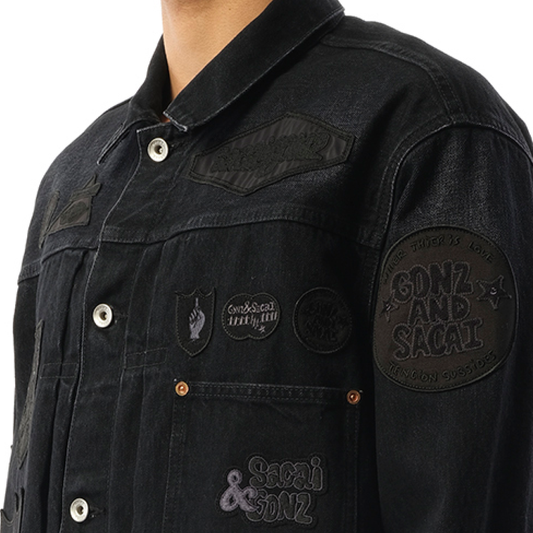 Sacai Gonz Denim Jacket in Black