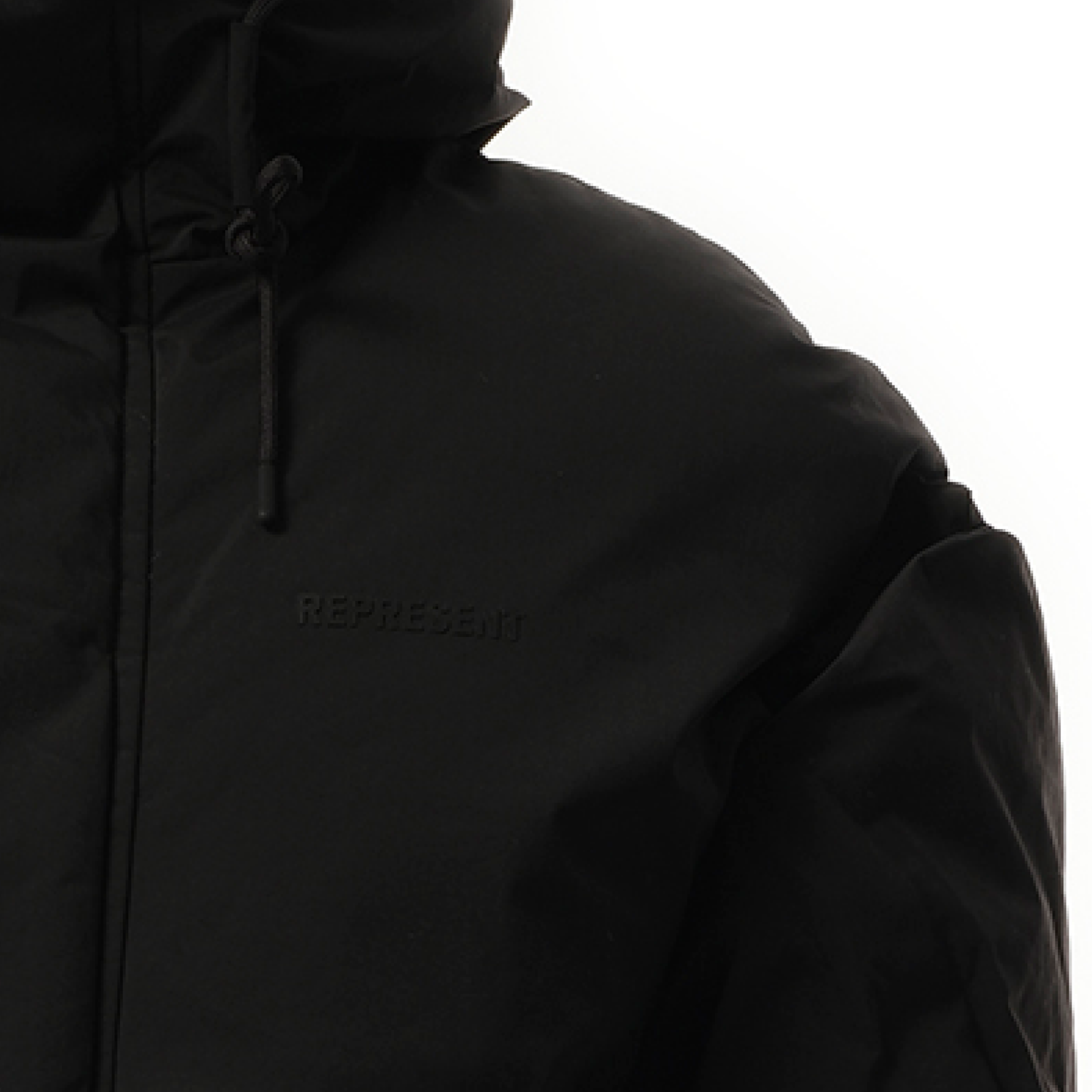 Layered  Hooded Puffer in Jet Black