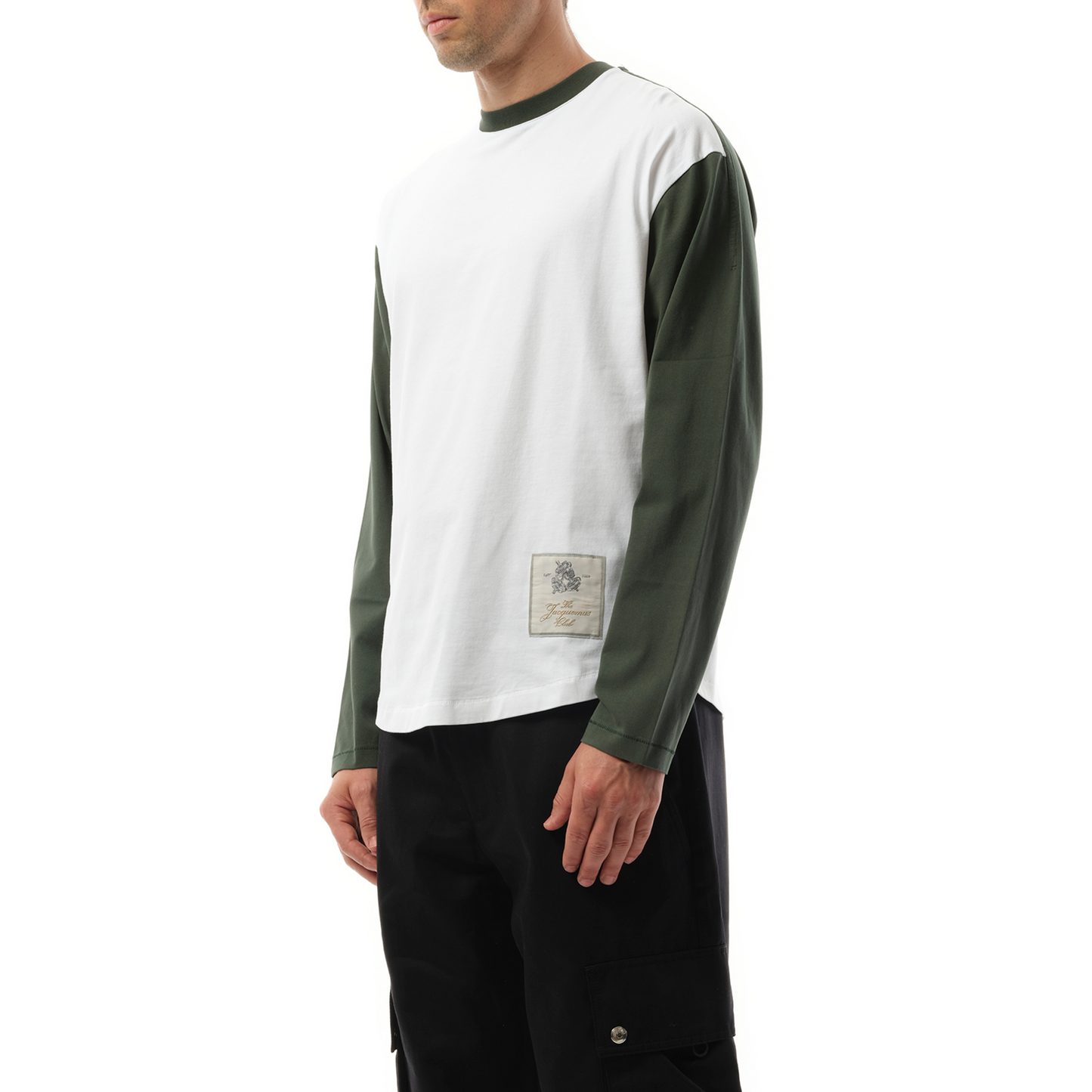 Le T-Shirt Baseball Long Sleeve in Green