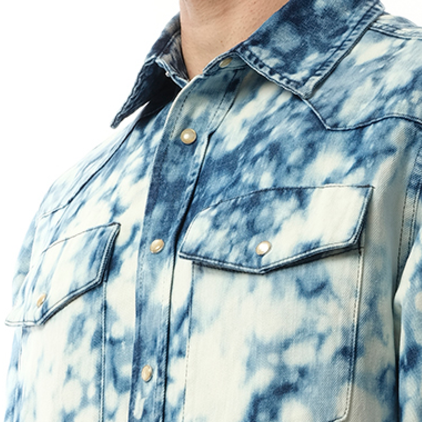 Summer Denim Shirt in Light Blue