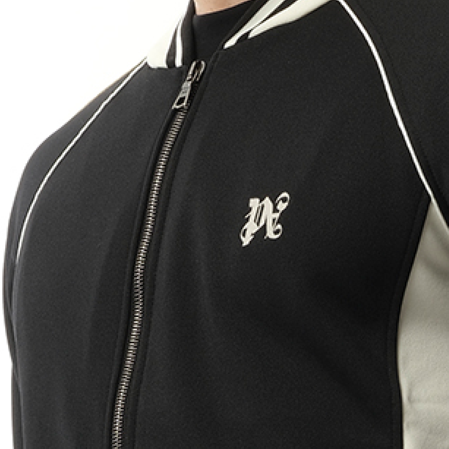 New Monogram Track Jacket in Black/Off White