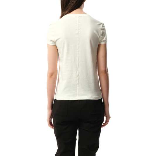 Cotton Jersey Cropped Level T-Shirt in Milk