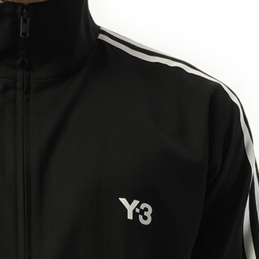 3 Stripe Refined Wool Track Top in Black