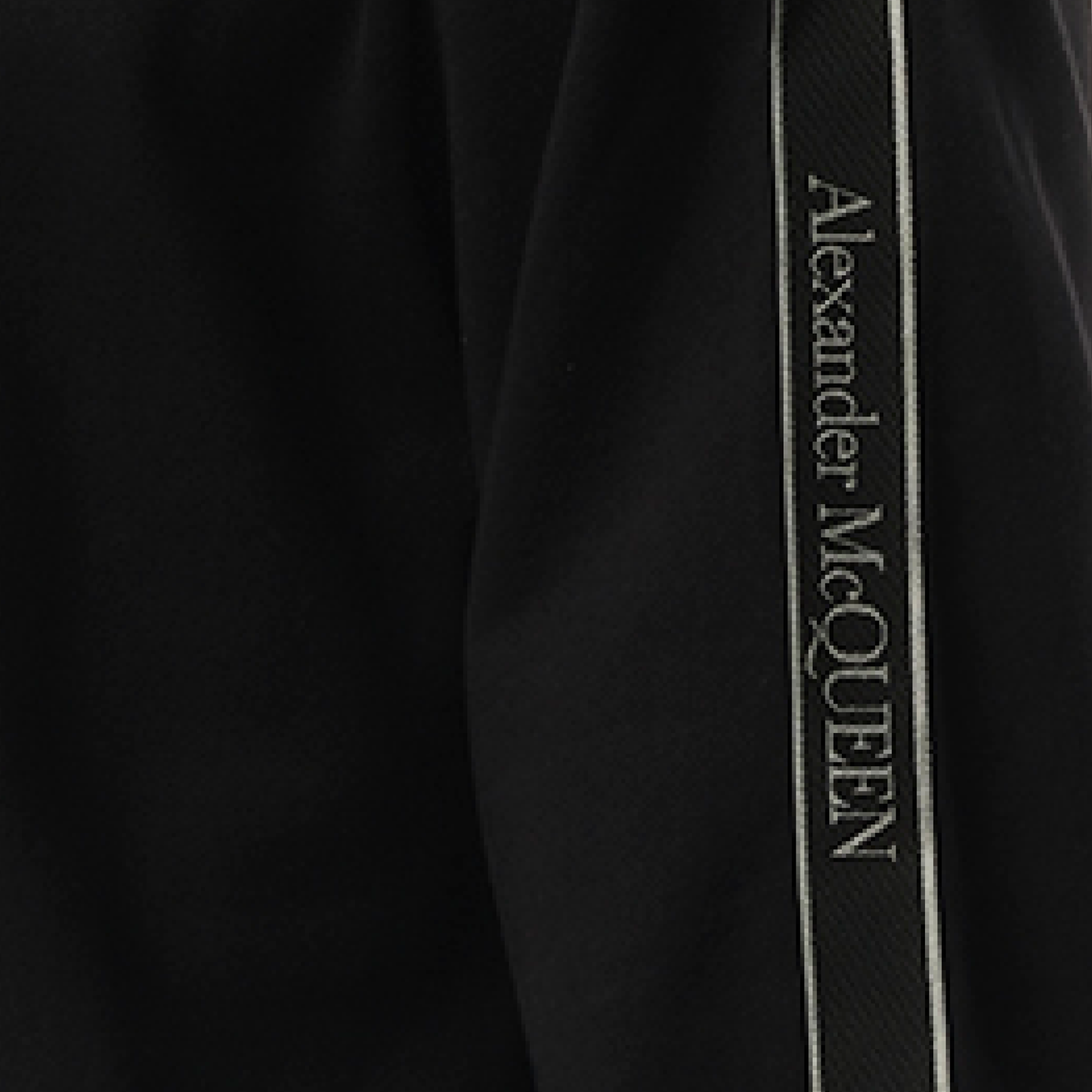 Tape Zip Up Hoodie in Black/Black