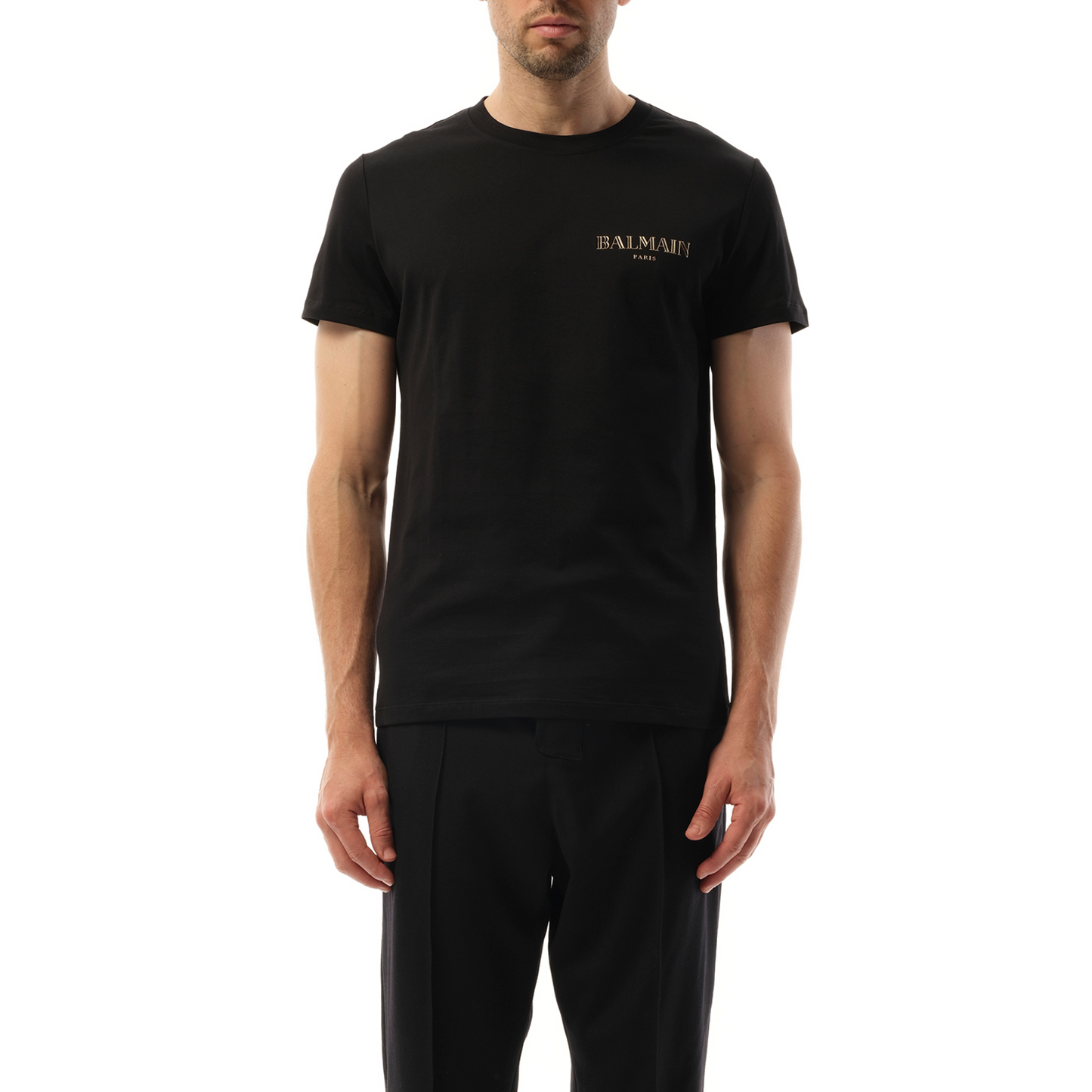 Balmain Vintage Gel T-Shirt in Black/Gold