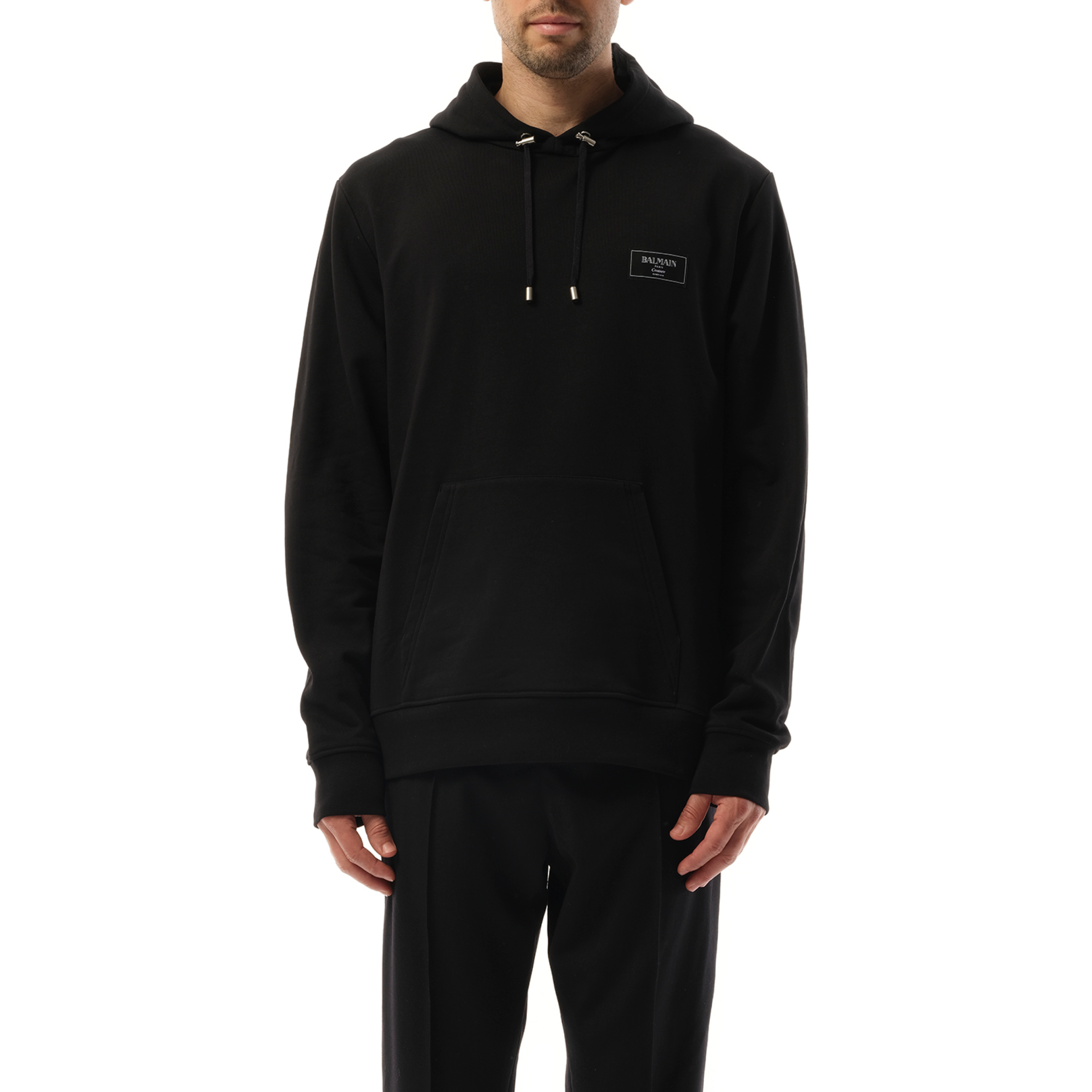 Couture Label Hoodie in Black