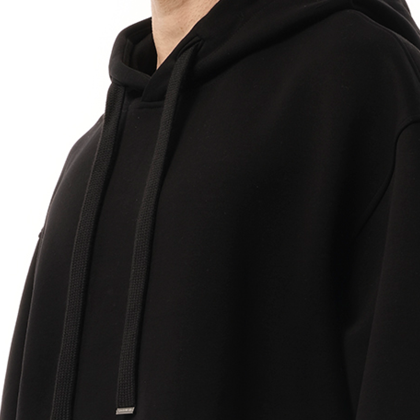 Drawstring Hoodie in Black