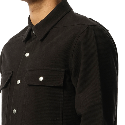 Heavy Twill Outershirt in Black