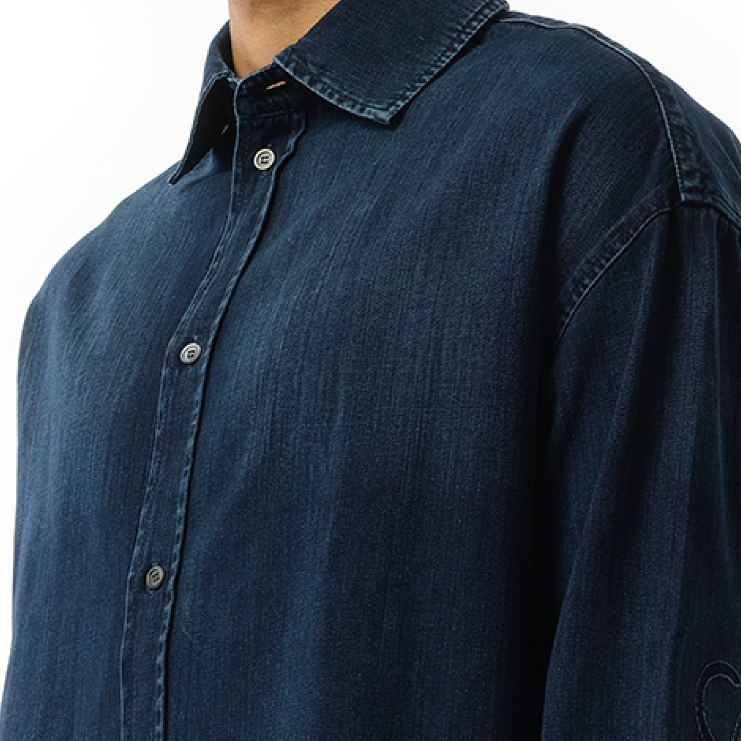 Anagram Overshirt in Washed Indigo