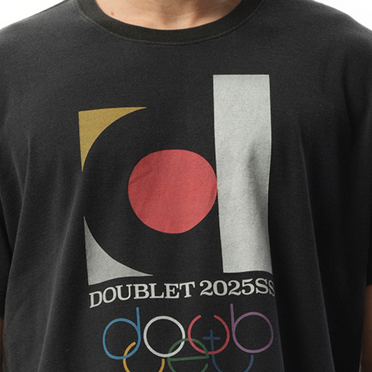 Doublet 2025SS Logo T-Shirt in Black