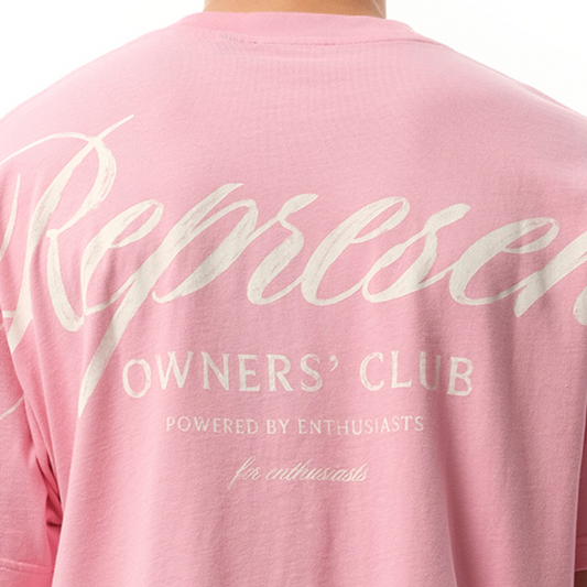 Represent Owners Club Script T-Shirt in Pink