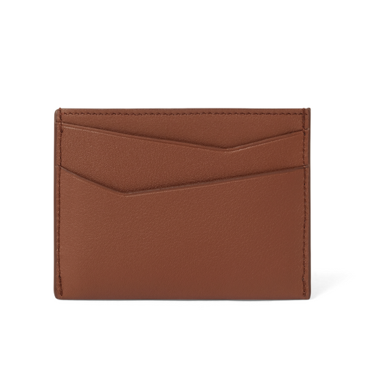 Puzzle Edge Plain Cardholder in Brown