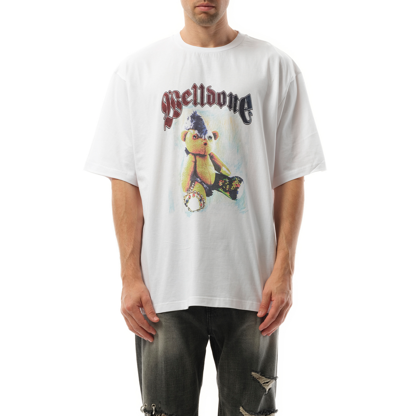 Punk Teddy T-Shirt in White