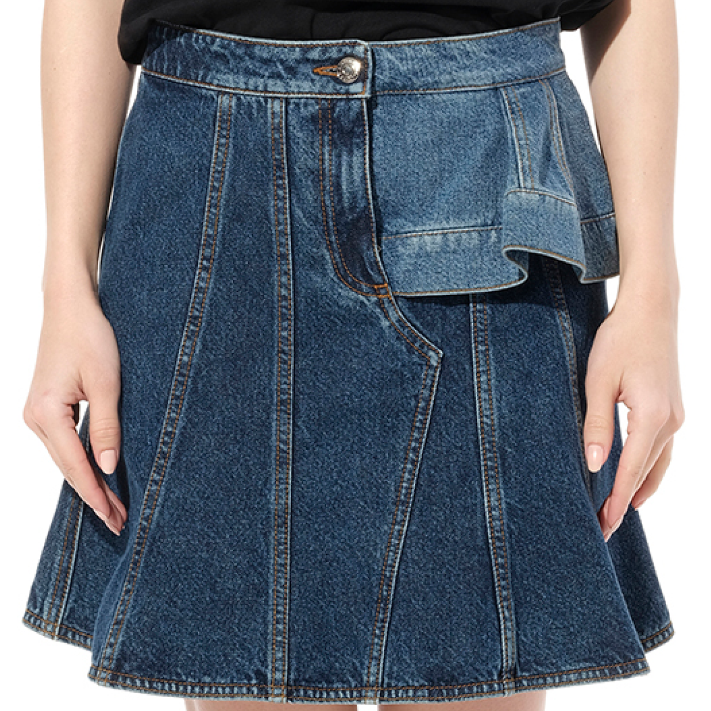 Denim Dark Skirt in Blue