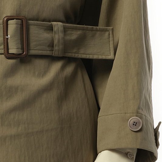 Tibetan Trench Coat in Light Olive