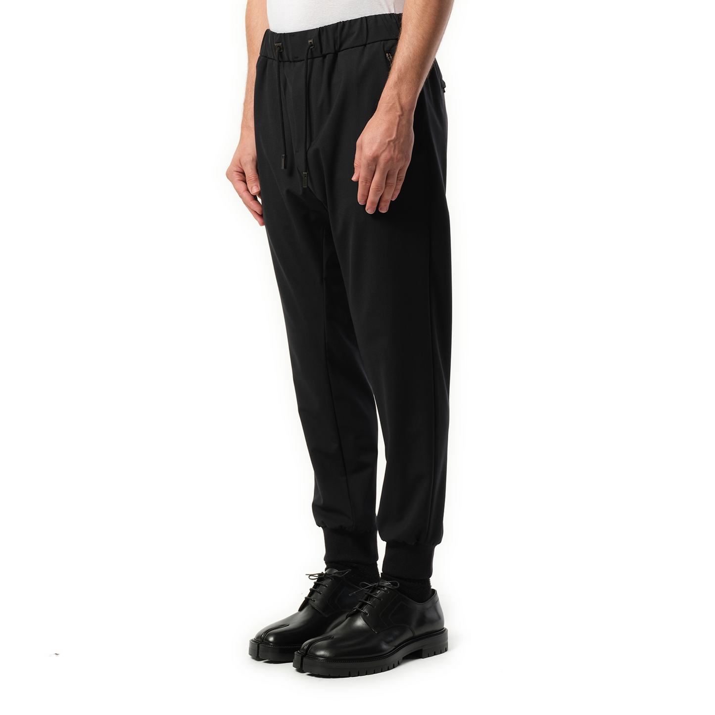 Cuffed Casual Pants in Black