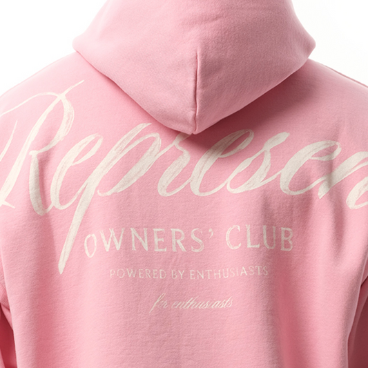 Represent Owners Club Script Hoodie in Pink