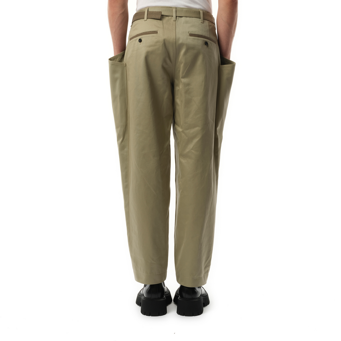 Cotton Chino Pants in Beige