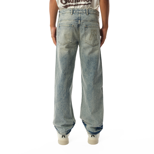 R3 Baggy Denim Pants in Blue