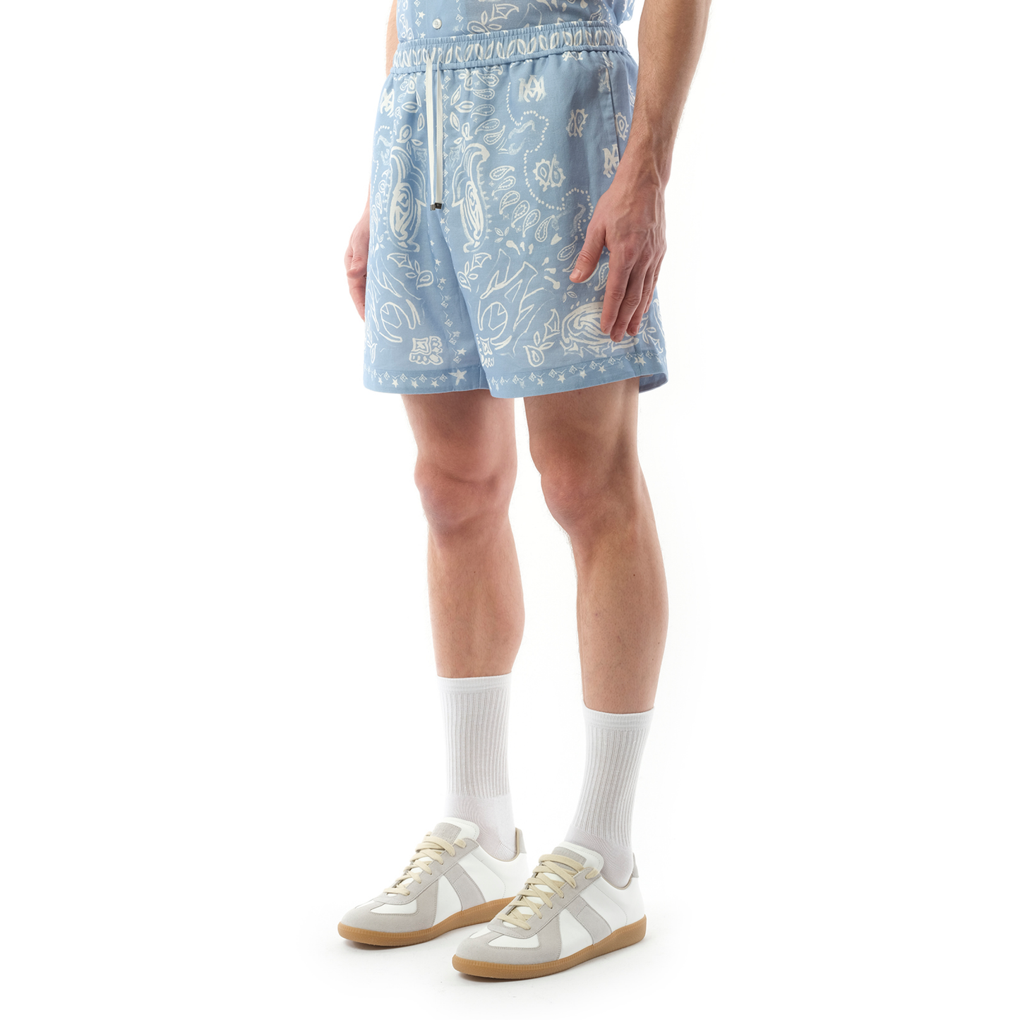 Bandana Watercolour Shorts in Cerulean