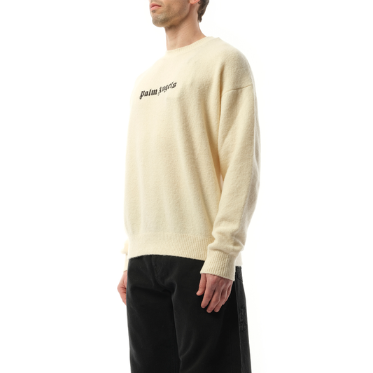 Classic Logo Sweater in Off White/Black