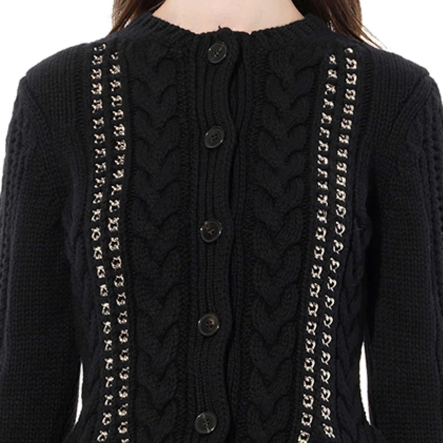 Peplum Cardigan in Black